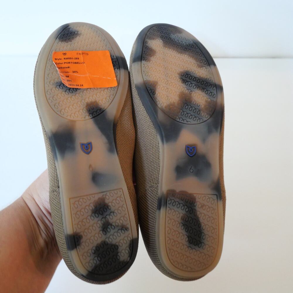 Rothy's Women's 6 Daily Flats Round Toe Portobello Brown Slip On  Shoes NEW - Picture 4 of 6